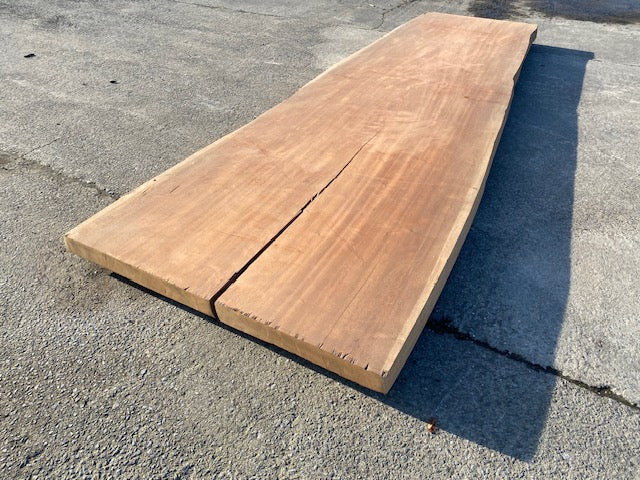 Planche en tronc d'Afrormosia – 4230 x 1210 x 80 mm – Geschuurd
