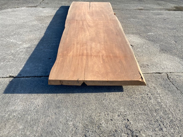 Planche en tronc d'Afrormosia – 4230 x 1210 x 80 mm – Geschuurd