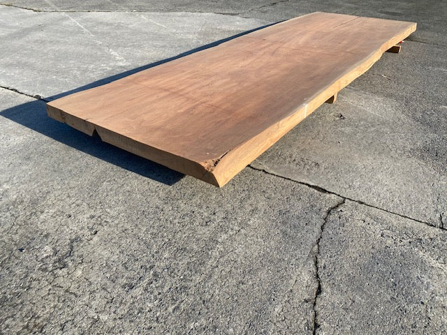 Planche en tronc d'Afrormosia – 4230 x 1210 x 80 mm – Geschuurd